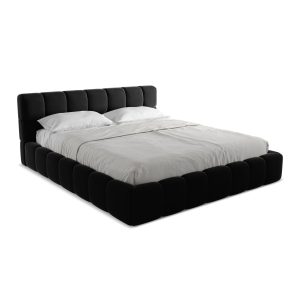 LaMiaSofa Bed met opbergruimte Roma – velours – zwart – 200x228x82 LaMiaSofa Bed met opbergruimte Roma – velours – zwart – 200x228x82