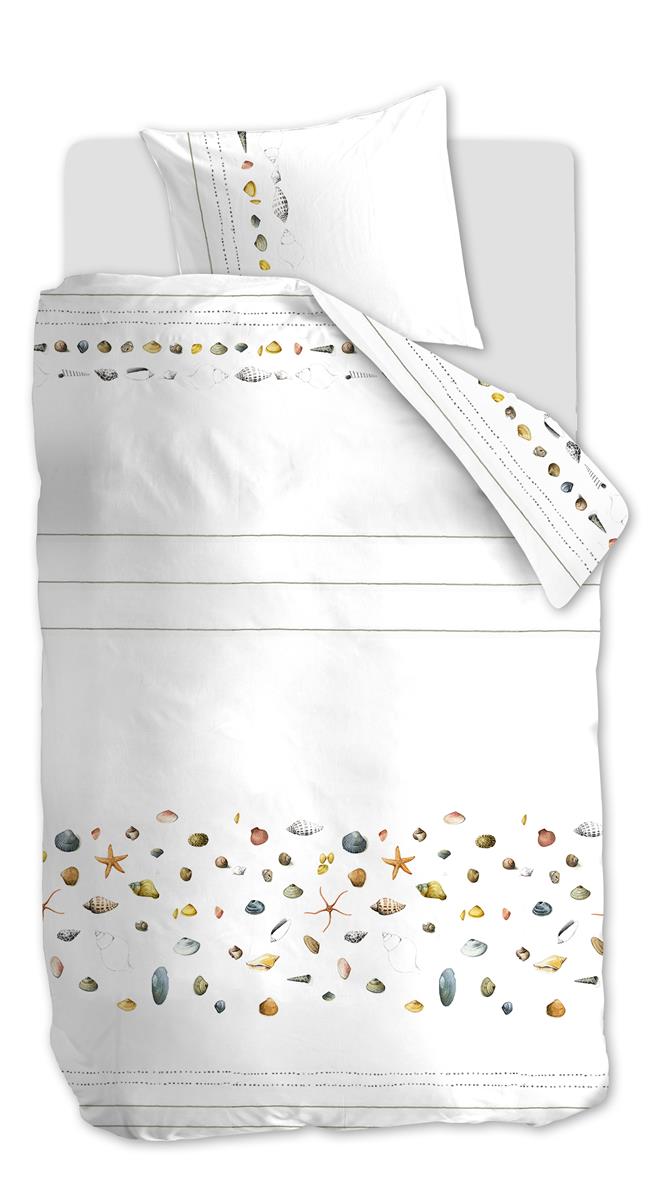 Marjolein Bastin dekbedovertrek Shellfish - 140x200/220 cm - wit