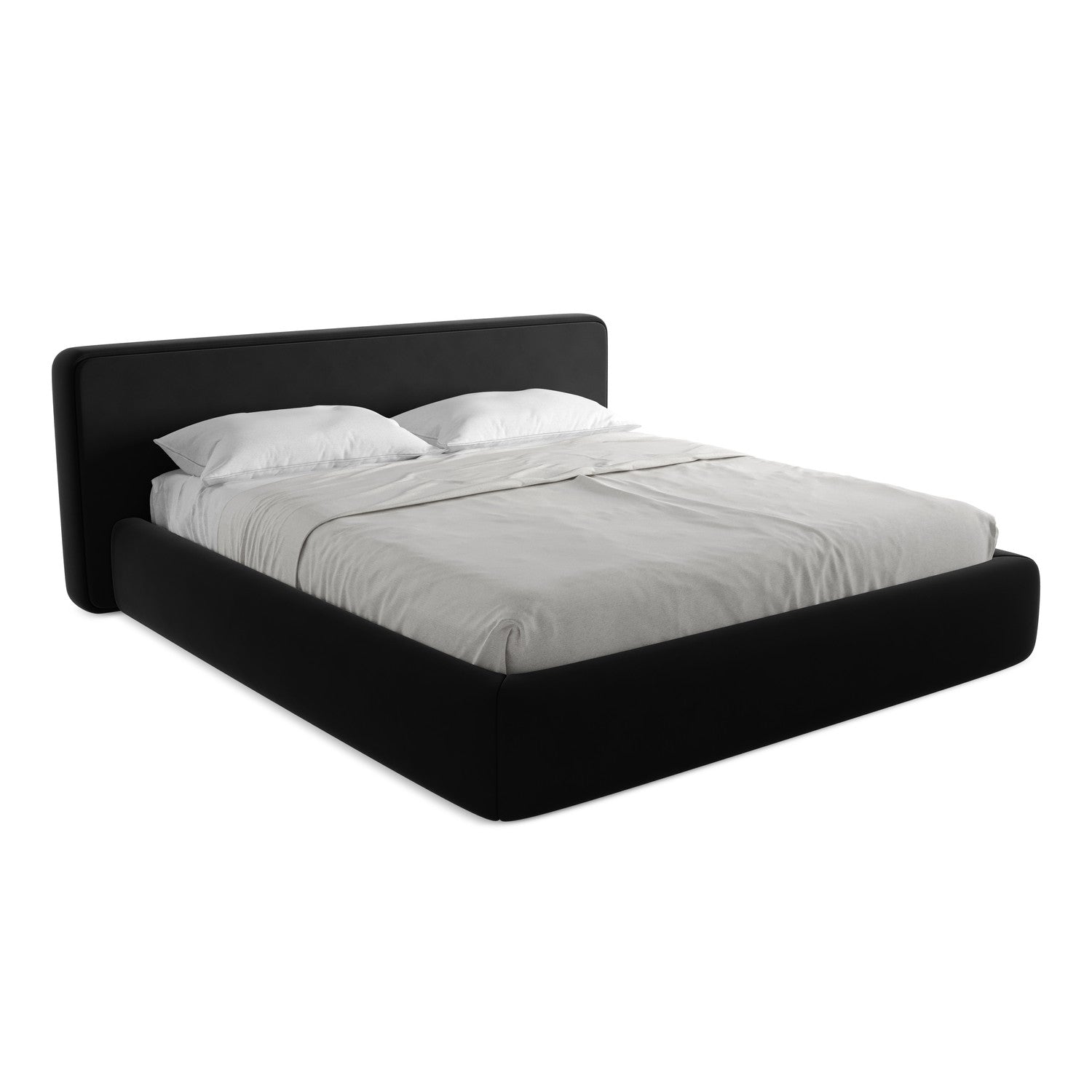 LaMiaSofa Bed met opbergruimte Firenze - velours - zwart - 220x225x82