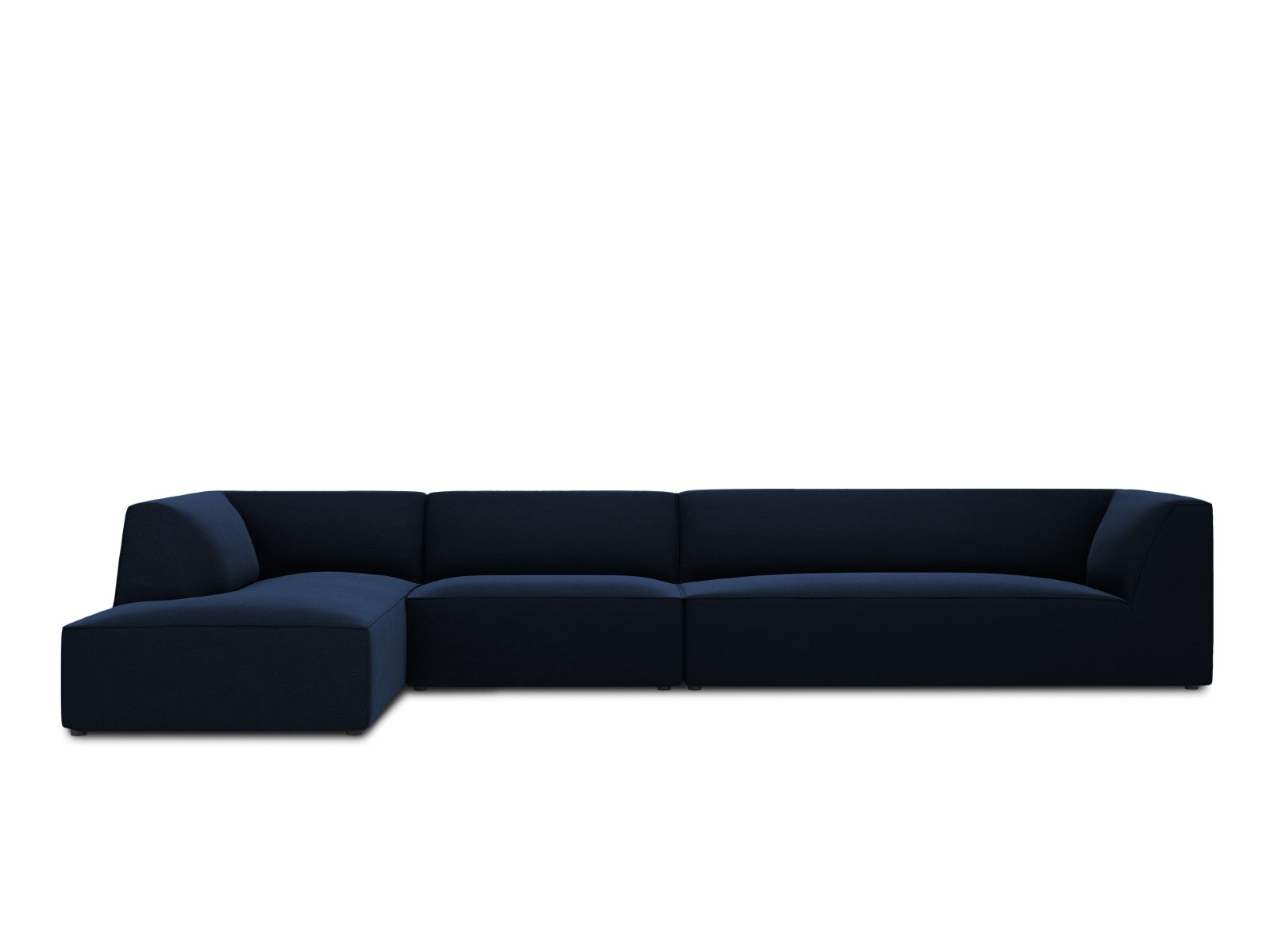Micadoni linker hoekbank Ruby 5-zits, flueel, koningsblauw - 180x366x6