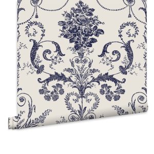 Laura Ashley Vliesbehang – Josette Off White & Midnight – 10mx52cm Laura Ashley Vliesbehang – Josette Off White & Midnight – 10mx52cm