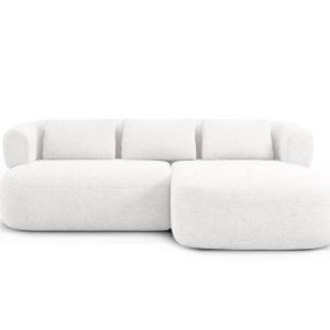 Micadoni rechter hoekbank Jenny 5-zits, boucle ivoor – 145x200x73cm Micadoni rechter hoekbank Jenny 5-zits, boucle ivoor – 145x200x73cm