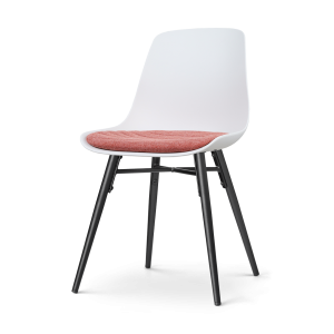Nolon Nena-Liv Eetkamerstoel Wit – Terracotta – Zwarte Houten Poten Nolon Nena-Liv Eetkamerstoel Wit – Terracotta – Zwarte Houten Poten