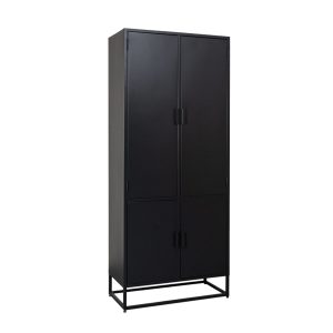 LABEL51 Hoge Kast Luff – Zwart Metaal – 90x40x190cm LABEL51 Hoge Kast Luff – Zwart Metaal – 90x40x190cm