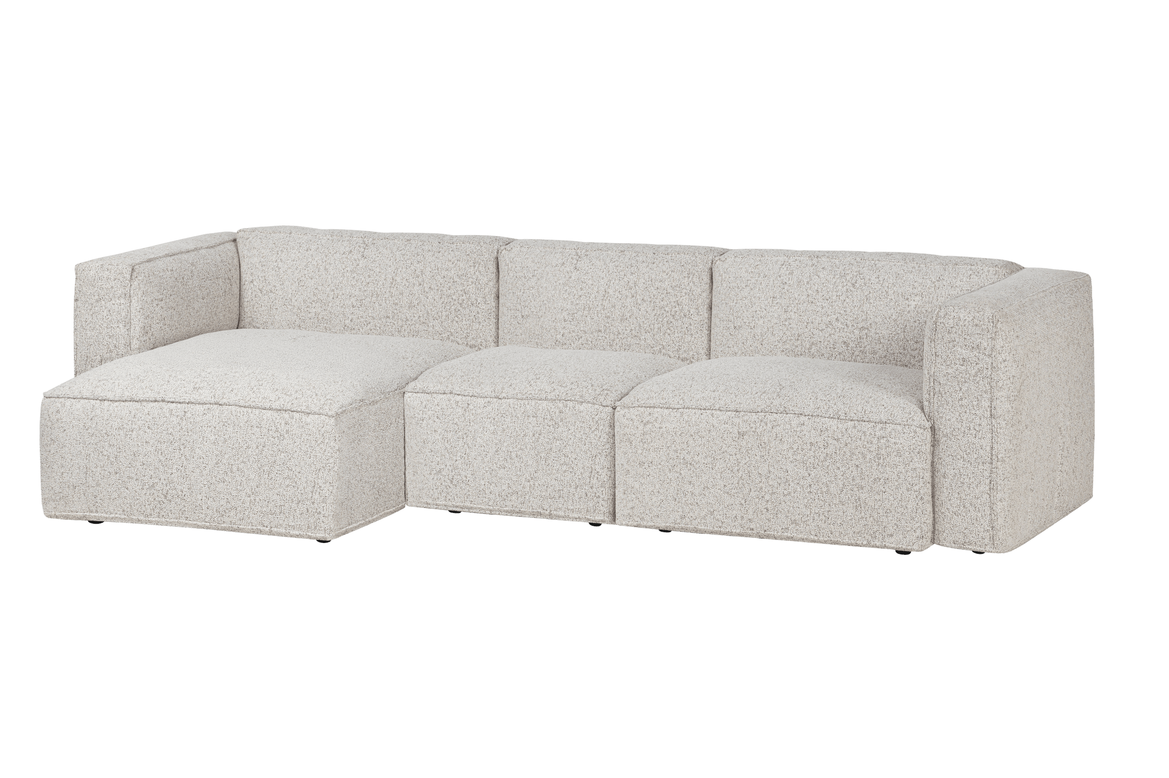 noo.ma Lobi hoekbank 4-zits, Clay Grey Mélange - 318x154x73,5 cm