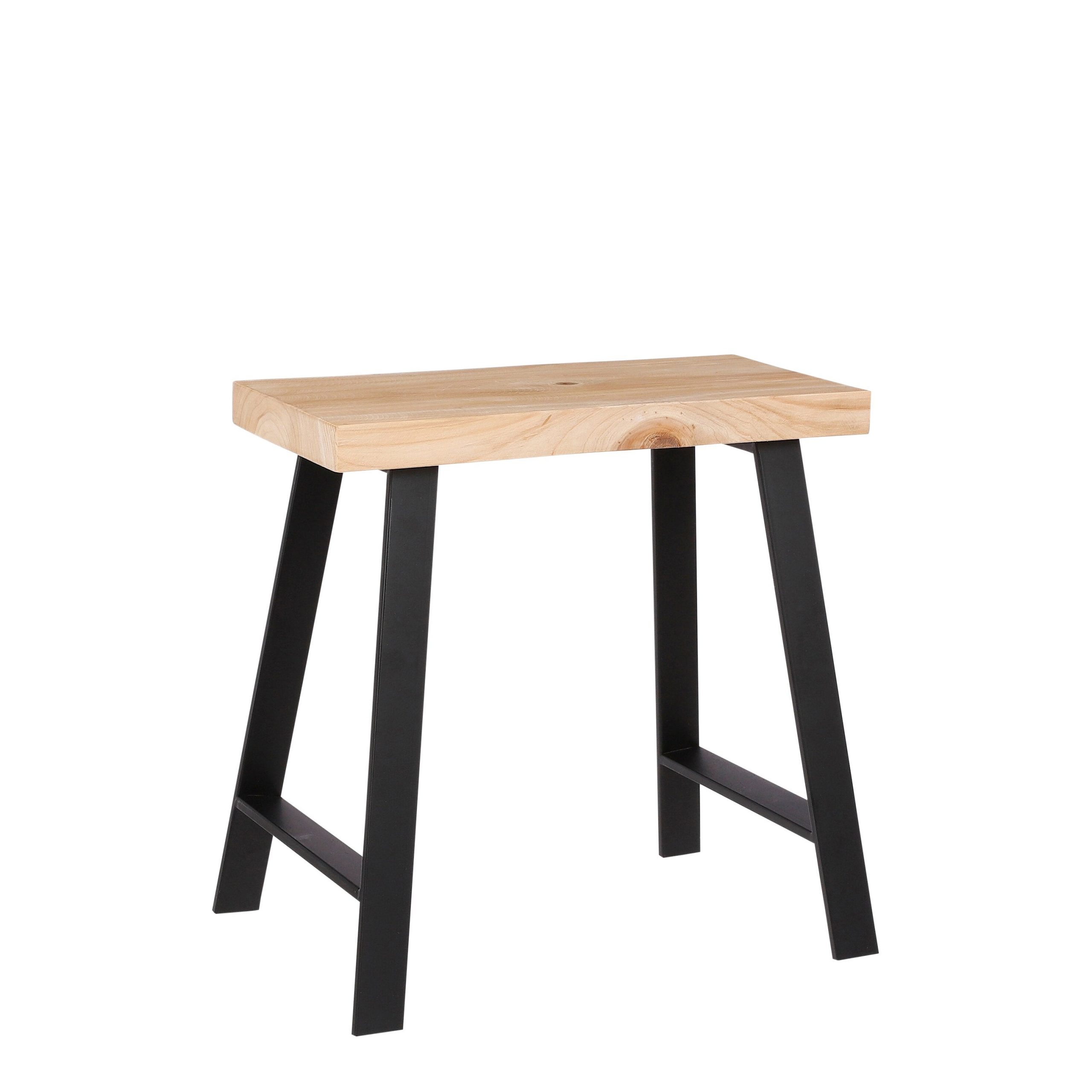 Mica Decorations Plano Kruk - L46 x B32 x H46 cm - Vurenhout - Lichtbr