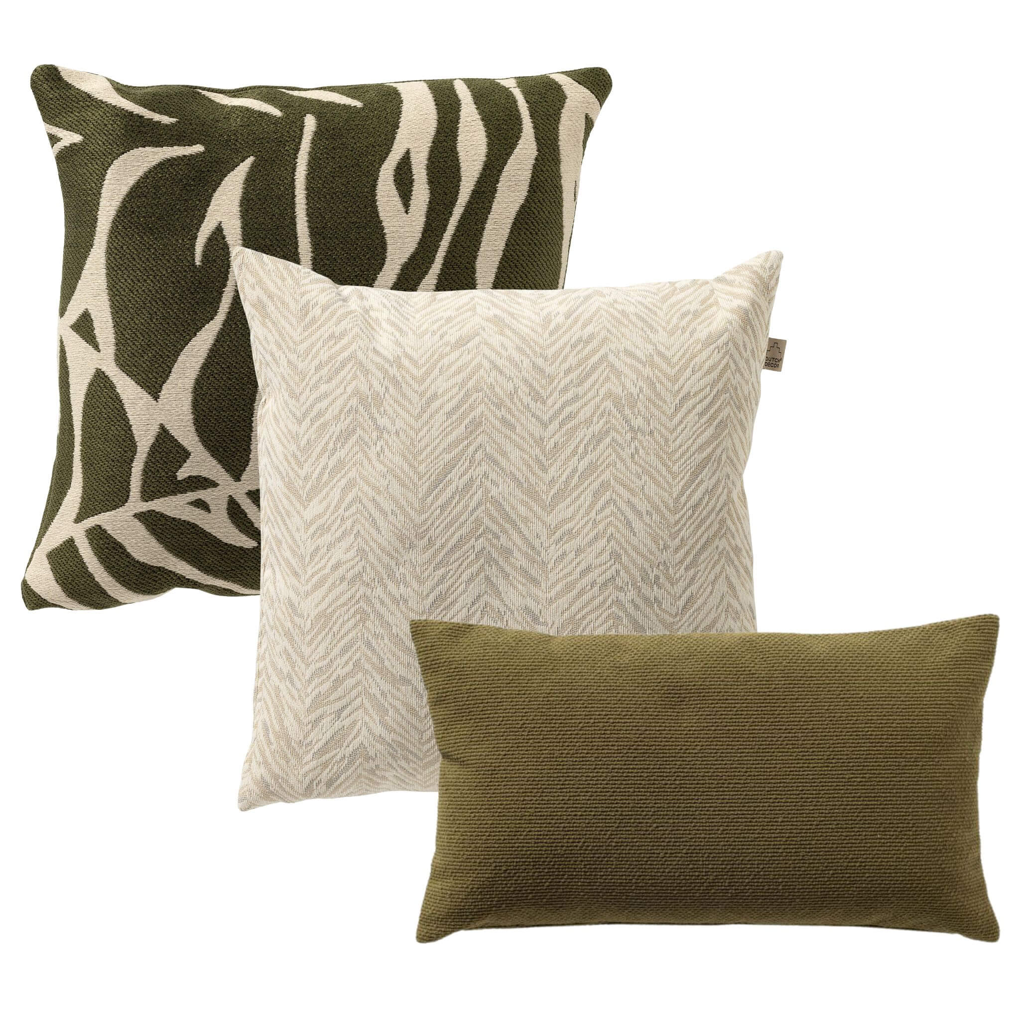 KUSSENSET - 3-delig - Forest Blend - 45x45 cm, 30x50 cm - inclusief bi