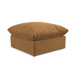 LaMiaSofa Poef Ravenna – textuurstof – terracotta – 75x75x45 LaMiaSofa Poef Ravenna – textuurstof – terracotta – 75x75x45