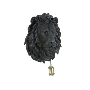 Light & Living wandlamp Lion – zwart – 33.5x19x40.5cm Light & Living wandlamp Lion – zwart – 33.5x19x40.5cm