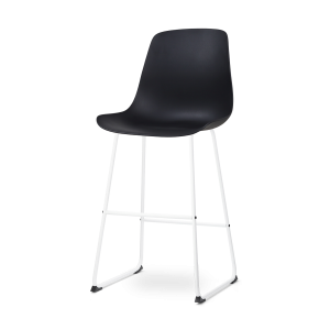 Nolon Nino-Pip Barkruk Zwart – Kunststof – Wit Onderstel – 75 cm Nolon Nino-Pip Barkruk Zwart – Kunststof – Wit Onderstel – 75 cm