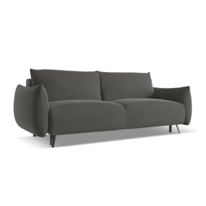 LaMiaSofa 3-zits slaapbank Genova – velours – staal – 230x105x86 LaMiaSofa 3-zits slaapbank Genova – velours – staal – 230x105x86