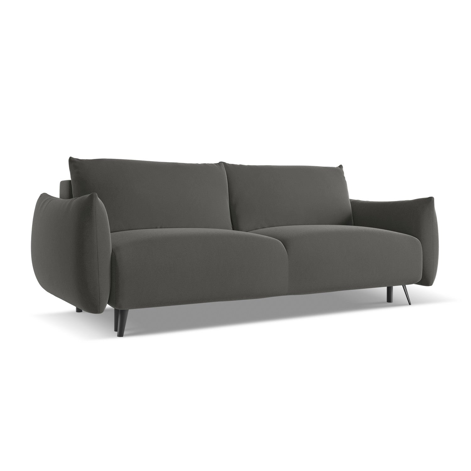 LaMiaSofa 3-zits slaapbank Genova - velours - staal - 230x105x86