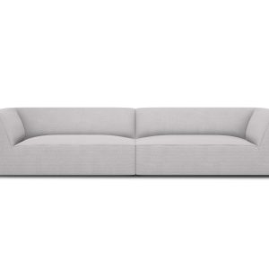 Micadoni Bank Ruby 4-zits, structurele stof, lichtgrijs – 93x302x69cm