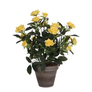 Mica Decorations Rozenstruik Kunstplant in Bloempot Stan – H33 x Ø25 c Mica Decorations Rozenstruik Kunstplant in Bloempot Stan – H33 x Ø25 c