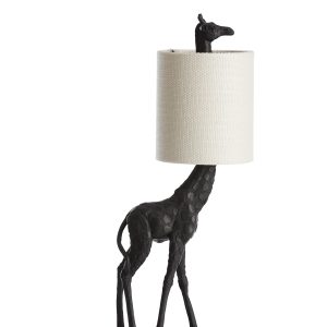 Light & Living tafellamp GIRAFFE – zwart – 26x16x61cm