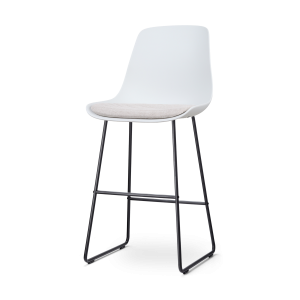 Nolon Nino-Liv Barkruk Wit – Beige Kussen – Zwart Frame – 75 cm Nolon Nino-Liv Barkruk Wit – Beige Kussen – Zwart Frame – 75 cm