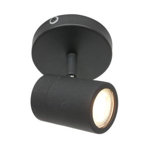 Mexlite spot upround – 1 lichts – 10x 12 cm – zwart Mexlite spot upround – 1 lichts – 10x 12 cm – zwart