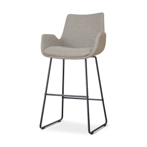 Nolon Nino-Eef Barkruk Warm Grijs – met Armleuning – Zwart – 65 cm Nolon Nino-Eef Barkruk Warm Grijs – met Armleuning – Zwart – 65 cm
