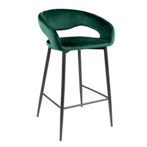 Kick barkruk Lenn velvet – Donkergroen