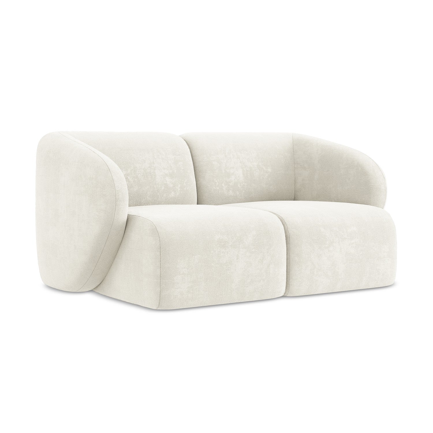 LaMiaSofa Tweezits modulaire bank Cervo - chenille stof - wit - 174x94