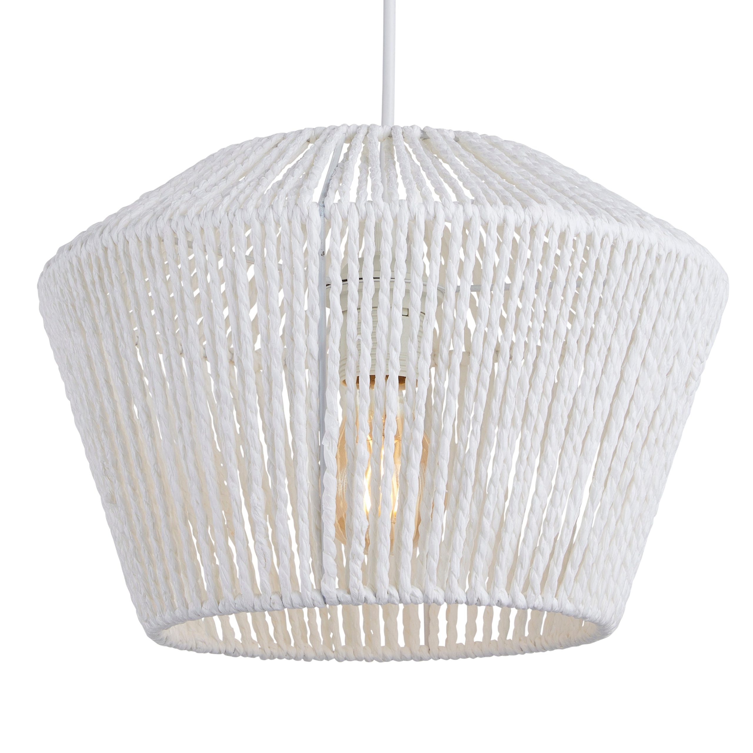 Lighto | Hanglamp Rotan Wit Ø31 cm | Aura