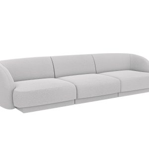 Micadoni Bank Miley 3-zits, boucle lichtgrijs – 90x255x70cm Micadoni Bank Miley 3-zits, boucle lichtgrijs – 90x255x70cm
