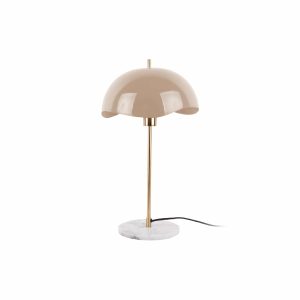 Leitmotiv tafellamp Waved Dome – bruin – 30x30x56cm Leitmotiv tafellamp Waved Dome – bruin – 30x30x56cm