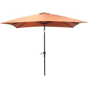 Lotus parasol – 250×250 cm – carbon black – koper Lotus parasol – 250×250 cm – carbon black – koper