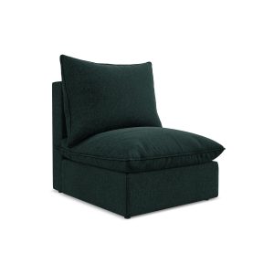 LaMiaSofa Bankmodule midden Ravenna – velours – grijsgroen – 75x90x77