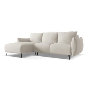 LaMiaSofa hoekbank links Genova – chenille stof – zilver – 242x162x86 LaMiaSofa hoekbank links Genova – chenille stof – zilver – 242x162x86