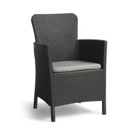Allibert Miami tuinstoel grafiet – 62 x 60 x 89