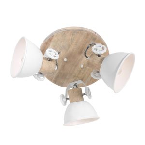 Mexlite spot gearwood – 3 lichts – 38x 20 cm – wit Mexlite spot gearwood – 3 lichts – 38x 20 cm – wit