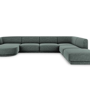 Micadoni Panoramische hoekbank rechts Miley 6-zits, chenille, olie – 2 Micadoni Panoramische hoekbank rechts Miley 6-zits, chenille, olie – 2