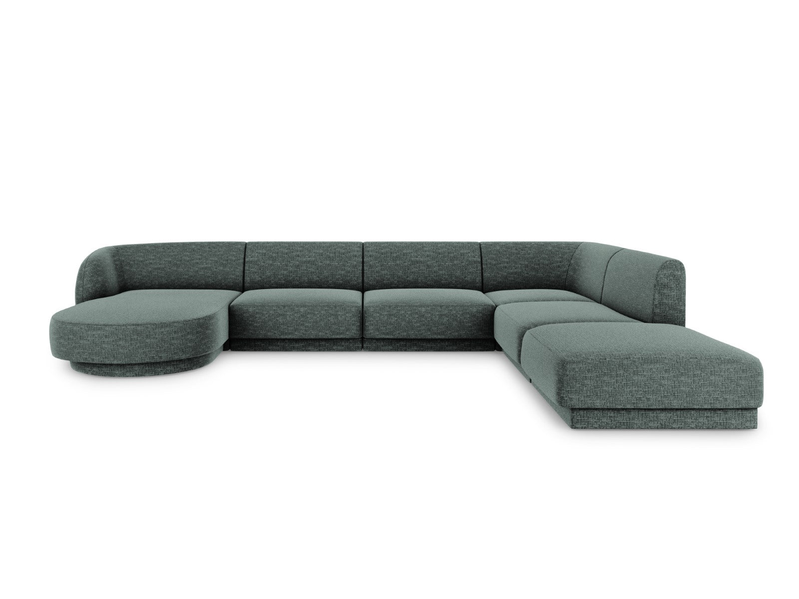 Micadoni Panoramische hoekbank rechts Miley 6-zits, chenille, olie - 2