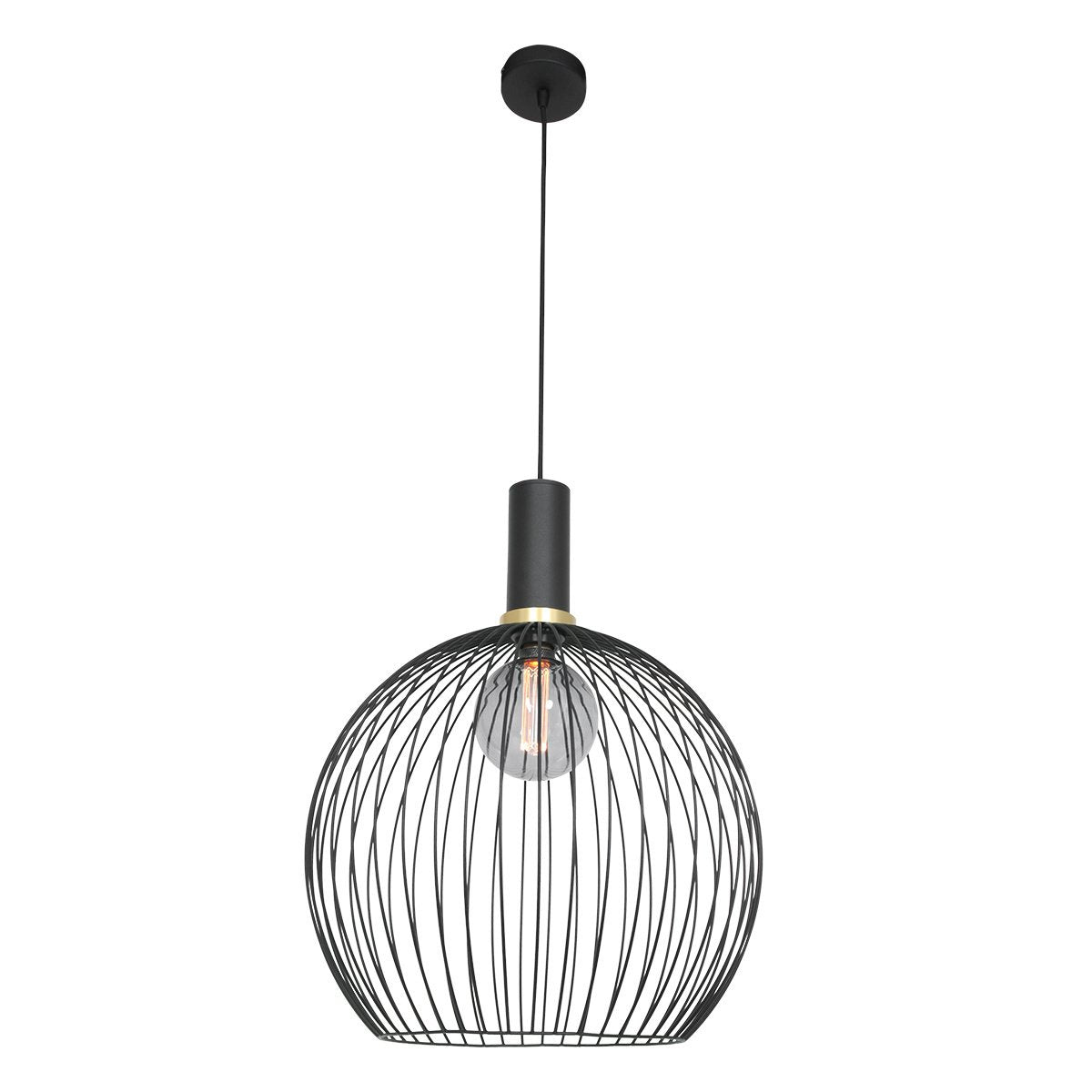 Mexlite hanglamp aureole - 1 lichts - 42x 170 cm - zwart