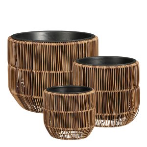 Mica Decorations Peta Bloempot voor Buiten – Set van 3 – Plantenpot vo Mica Decorations Peta Bloempot voor Buiten – Set van 3 – Plantenpot vo