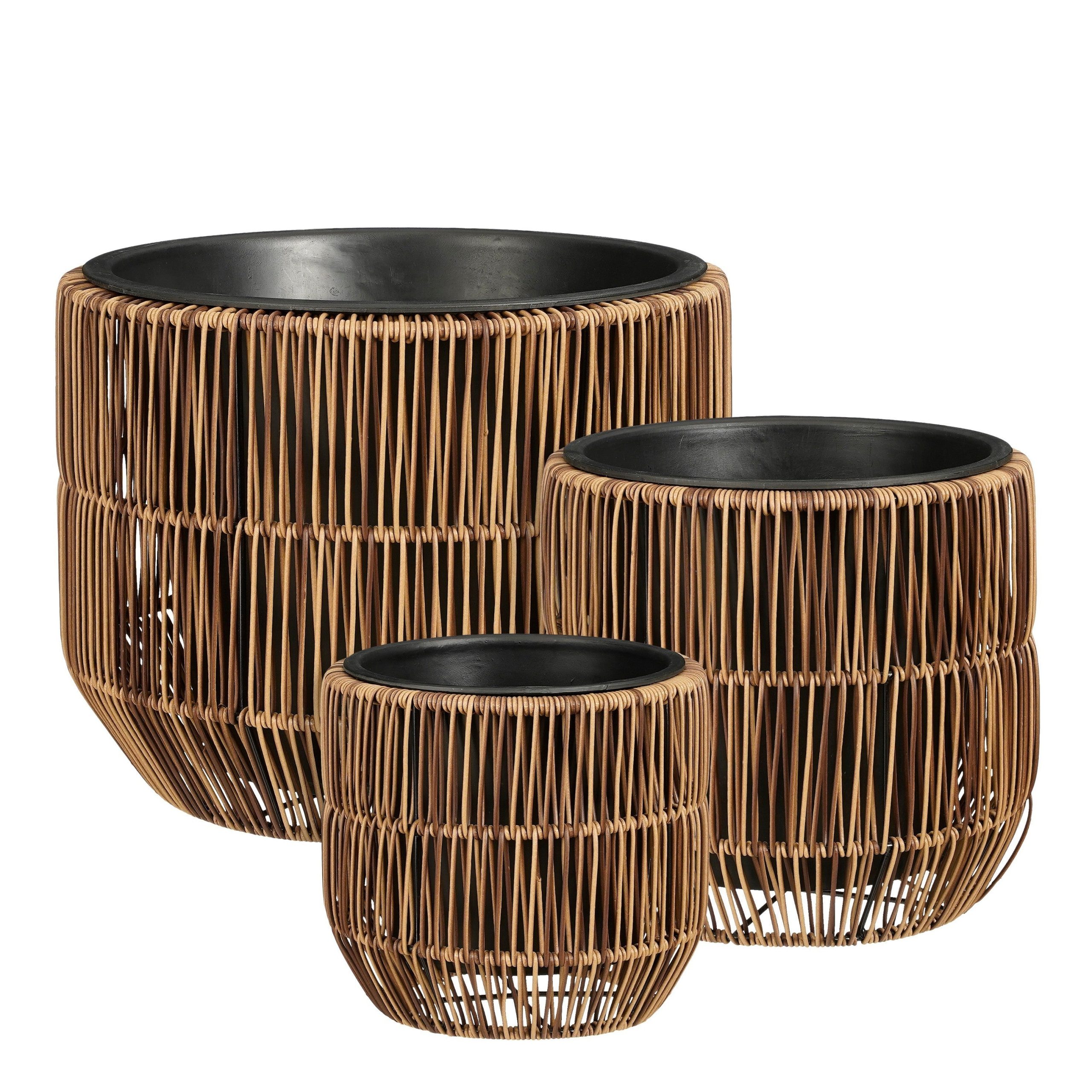 Mica Decorations Peta Bloempot voor Buiten – Set van 3 – Plantenpot vo