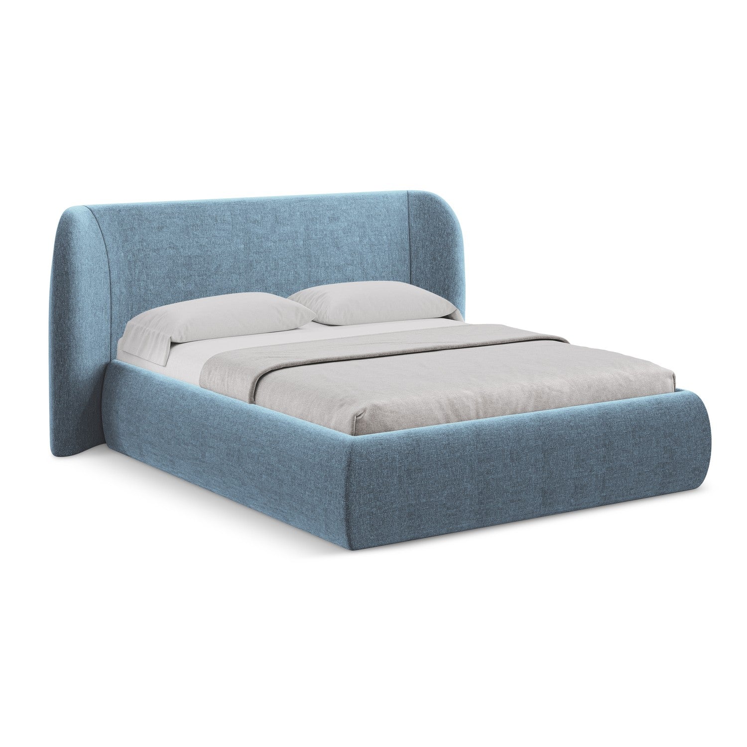 LaMiaSofa Bed met opbergruimte Trieste - chenille stof - jeans - 190x2