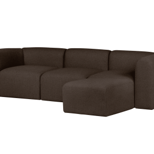 noo.ma Flom hoekbank 3-zits, Chocolate Brown Bouclé – zacht zitcomfort noo.ma Flom hoekbank 3-zits, Chocolate Brown Bouclé – zacht zitcomfort