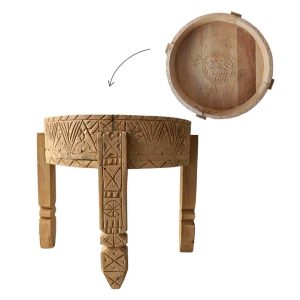 NOA MAY Bijzettafel Souk – naturel – hout – Ø 40 x h 37 cm NOA MAY Bijzettafel Souk – naturel – hout – Ø 40 x h 37 cm