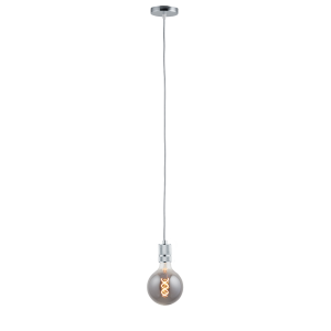 Lighto | Pendel Chroom | Inclusief Lichtbron Rookglas | Classic | 1.5m Lighto | Pendel Chroom | Inclusief Lichtbron Rookglas | Classic | 1.5m