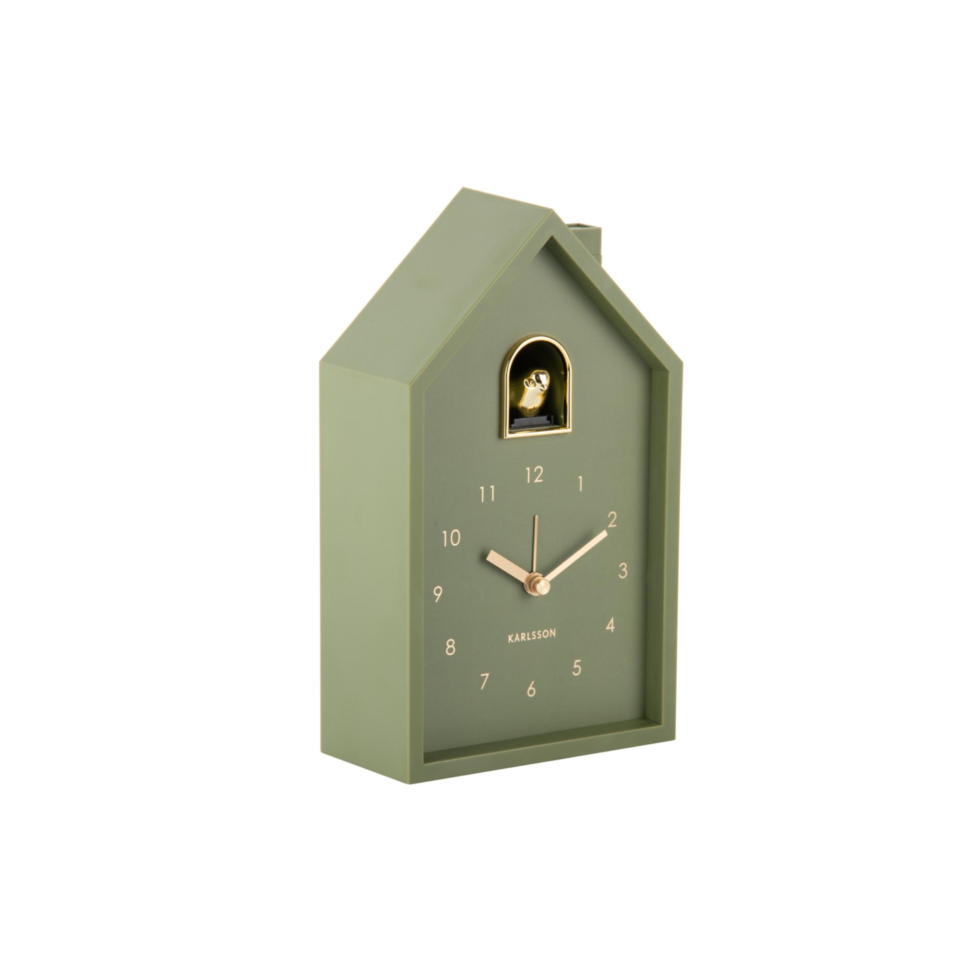 Karlsson wekker Modern Cuckoo Oro - groen - 15x11.5x20cm - Vaderdag -