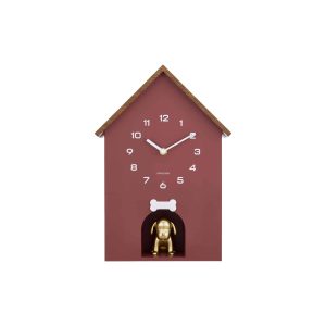 Karlsson wandklok Dog House – rood – 11.5×26.5×36.5cm Karlsson wandklok Dog House – rood – 11.5×26.5×36.5cm