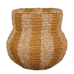 Mica Decorations Tacoma Opbergmand met Deksel – H47 x Ø50 cm – Jute – Mica Decorations Tacoma Opbergmand met Deksel – H47 x Ø50 cm – Jute –