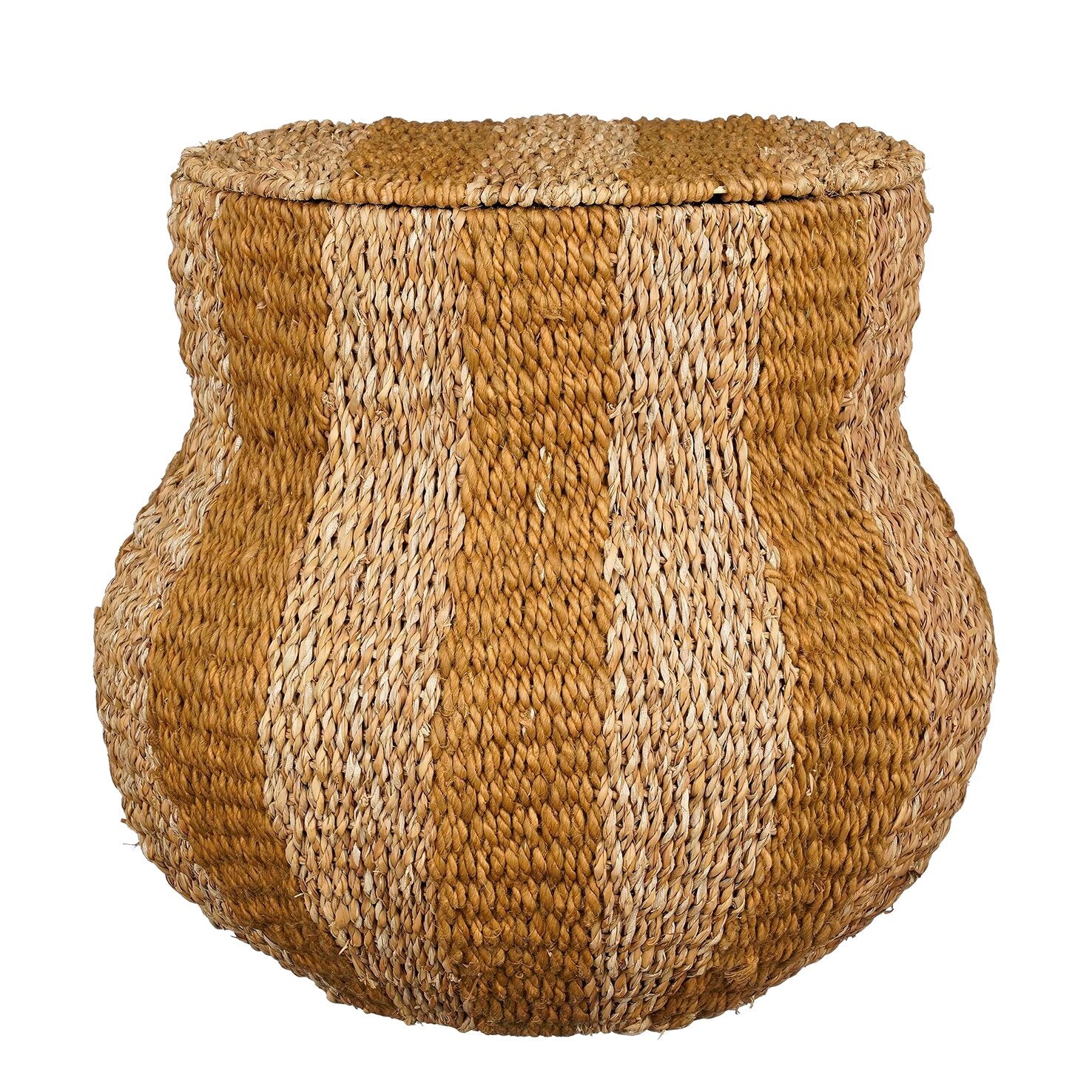 Mica Decorations Tacoma Opbergmand met Deksel - H47 x Ø50 cm - Jute -