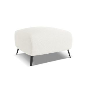 LaMiaSofa Poef Genova – chenille stof – wit – 65x65x44 LaMiaSofa Poef Genova – chenille stof – wit – 65x65x44