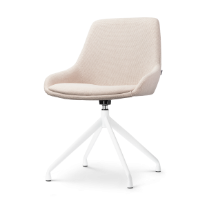 Nolon Nola-Isa Eetkamerstoel Beige – Draaibaar Wit Onderstel Nolon Nola-Isa Eetkamerstoel Beige – Draaibaar Wit Onderstel