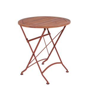 MaximaVida inklapbare ronde tuintafel Toscana Ø 70 cm roestbruin – 100 MaximaVida inklapbare ronde tuintafel Toscana Ø 70 cm roestbruin – 100