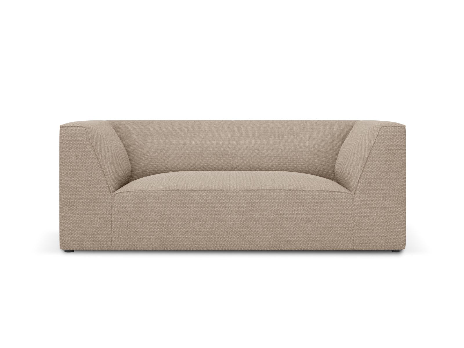 Micadoni Bank Ruby 2-zits, structurele stof, donkerbeige - 93x174x69cm