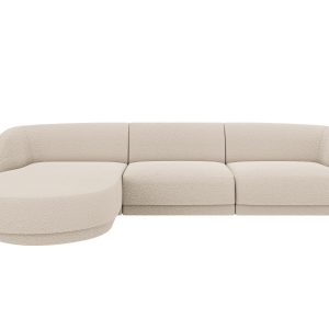 Micadoni Poef Miley 4-zits, boucle beige – 156x255x70cm Micadoni Poef Miley 4-zits, boucle beige – 156x255x70cm